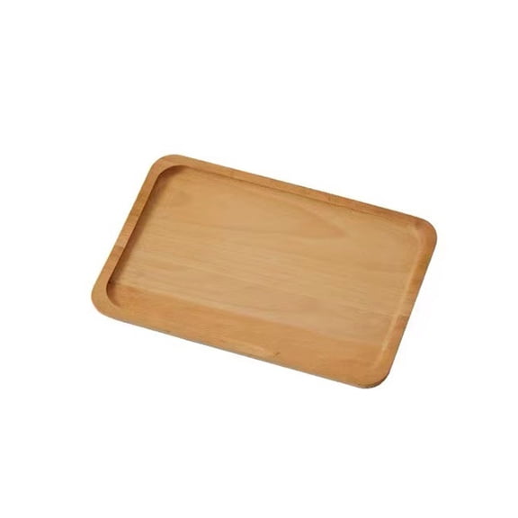 1pcs 9.84 x 5.91 Inch Rectangle Wooden Decorative Serving Tray for Coffee Table and Home Decor, Rectangle Wood Tray for Table Centerpiece, Small Candle Tray