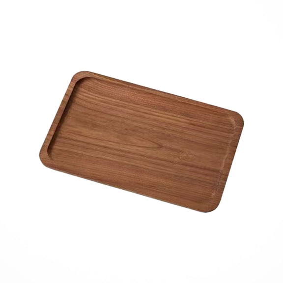 1pcs 9.84 x 5.91 Inch Rectangle Wooden Decorative Serving Tray for Coffee Table and Home Decor, Rectangle Wood Tray for Table Centerpiece, Small Candle Tray