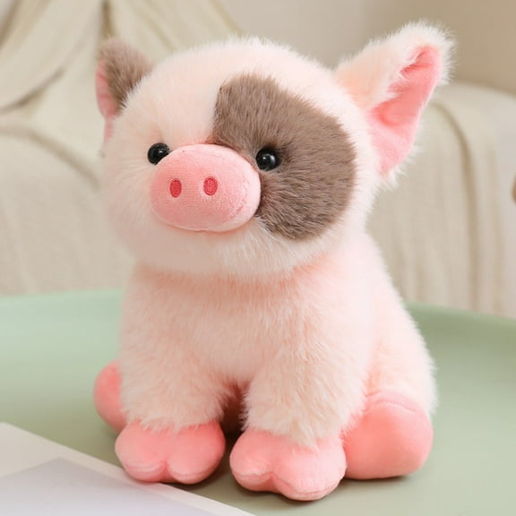 1pcs 9.85in Realistic Pig Stuffed Animal Plush Toy, Soft Pig Stuffed Toys Doll Birthday Gift Decor,Pink