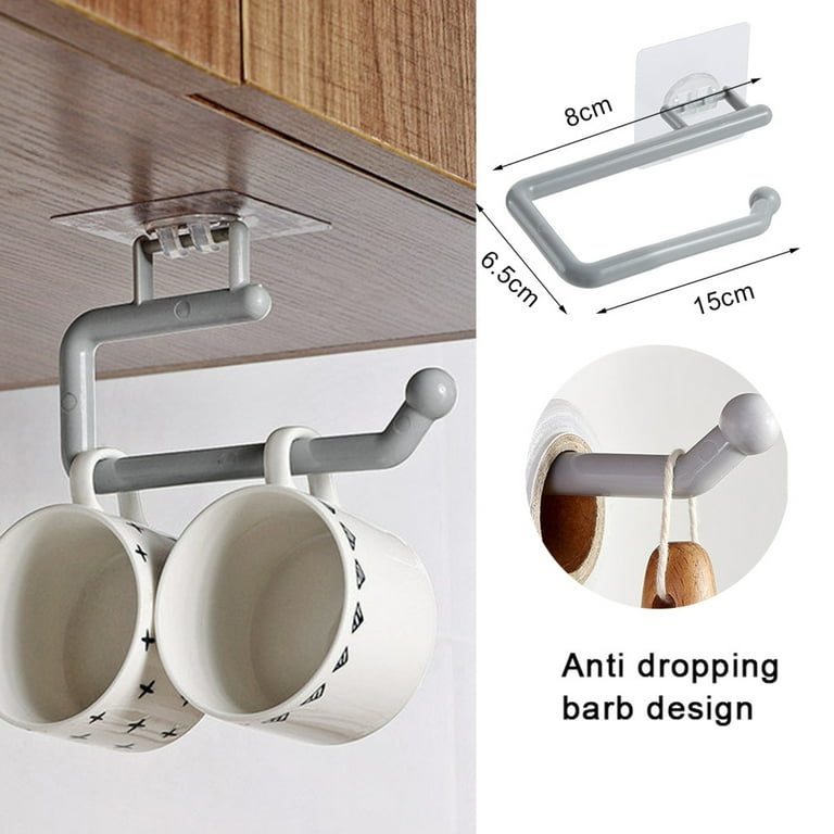 1pcs ABS Kitchen Paper Roll Holder Towel Hanger Rack Bar Cabinet