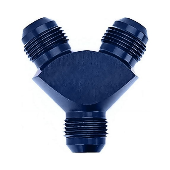 1pcs AN-10 (AN10 10AN) Billet Aluminium Y Block Adapter Fitting Blue