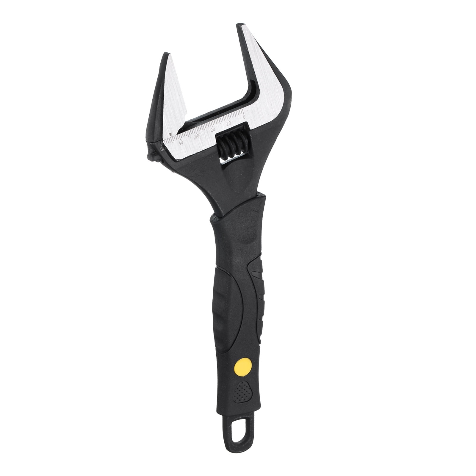 1pcs Adjustable Wrench 10" Alloy Steel Universal Spanner Wide Opening, Black