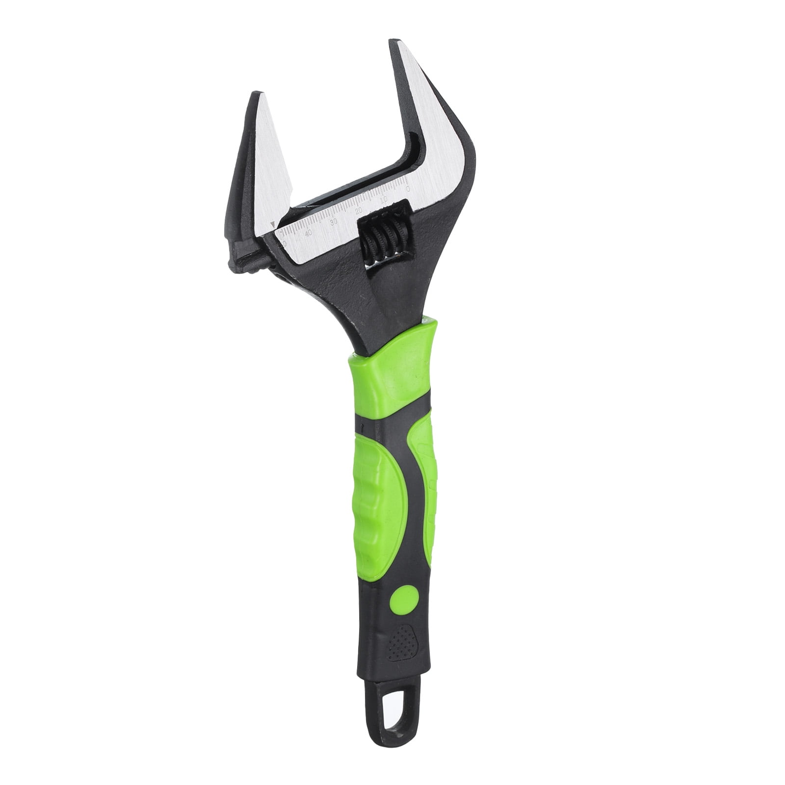 1pcs Adjustable Wrench 10" CR-V Universal Spanner Wide Opening, Black/Green