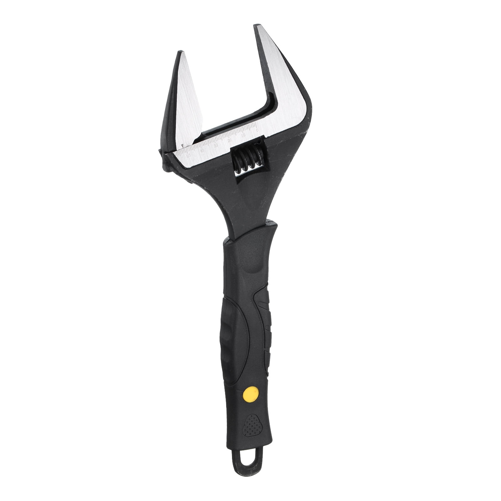 1pcs Adjustable Wrench 12" Alloy Steel Universal Spanner Wide Opening, Black