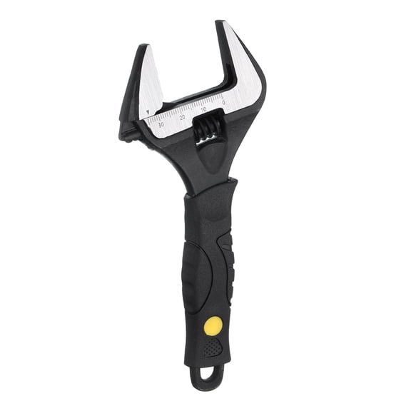 1pcs Adjustable Wrench 6" Alloy Steel Universal Spanner Wide Opening, Black
