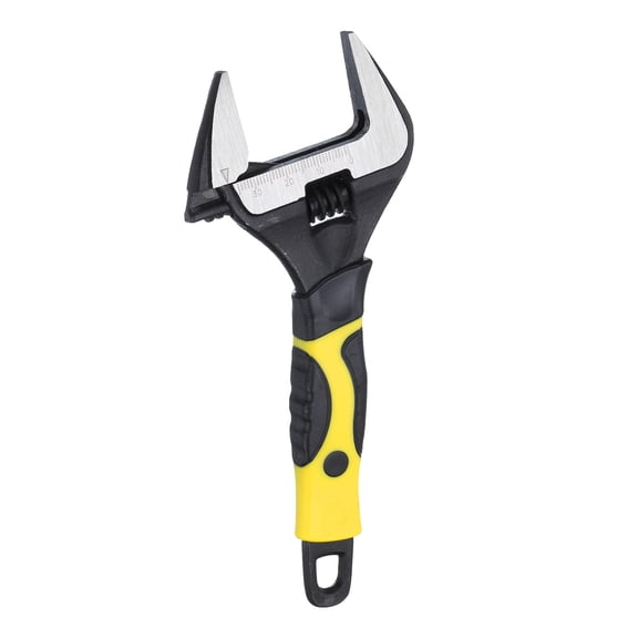 1pcs Adjustable Wrench 6" CR-V Universal Spanner Wide Opening, Black/Yellow