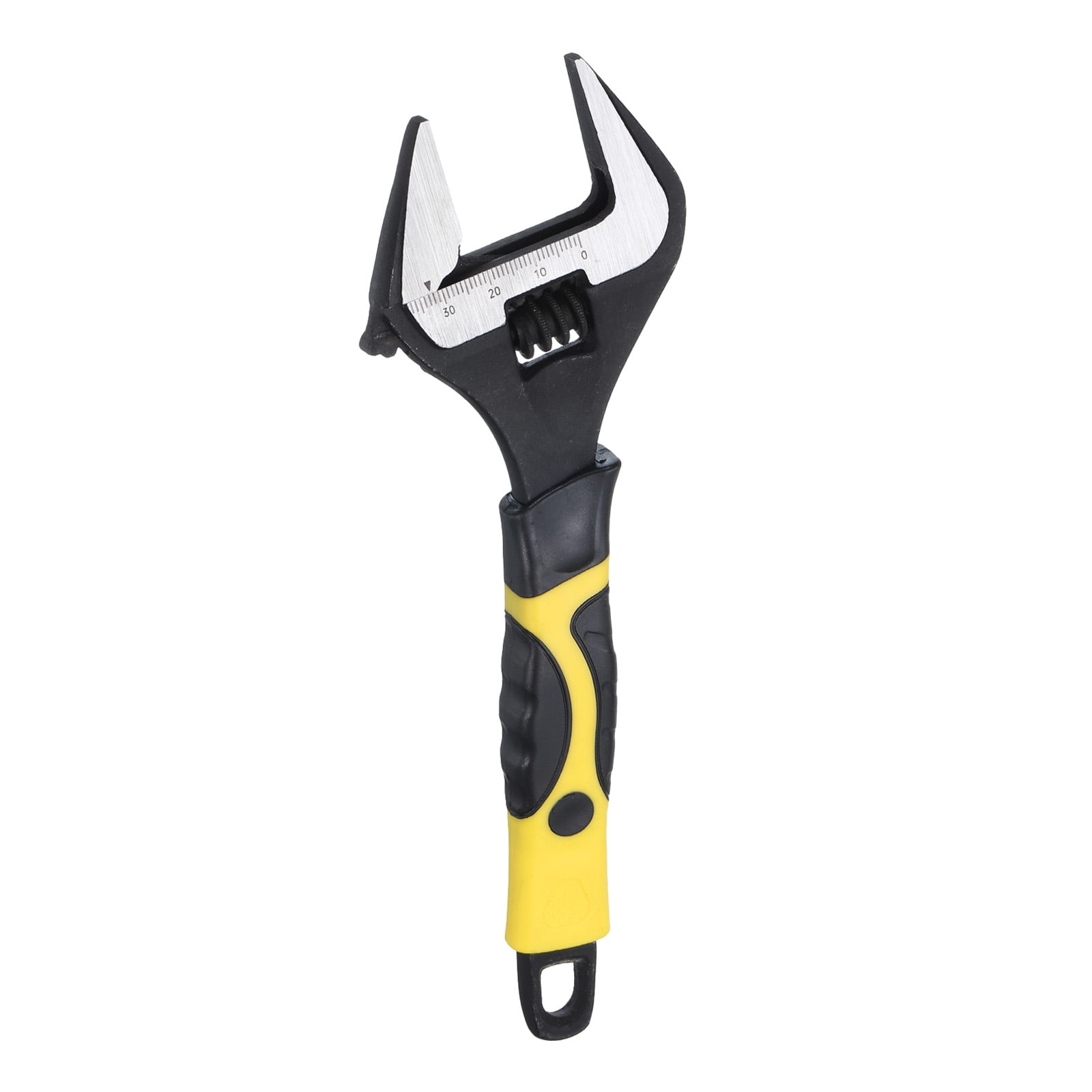 1pcs Adjustable Wrench 8" CR-V Universal Spanner Wide Opening, Black/Yellow