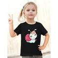 thumbnail image 1 of 1pcs Adorable Animal Print Cotton T-Shirt for Girls - Comfy Short Sleeve Crew Neck Top, Perfect for Spring & Summer, Basic Style, Conventional Version, Xia, 1 of 4