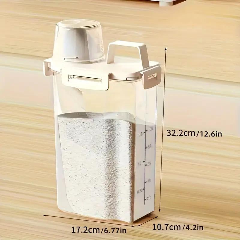 1pcs Airtight Food Storage Container for Cereal, Nuts, Flour & Rice ...