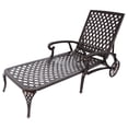 thumbnail image 1 of 1pcs Aluminium Cast Lounge Chair with Reclining Function in Antique Bronze Finish - Three Adjustable Backrest Positions, 1 of 9