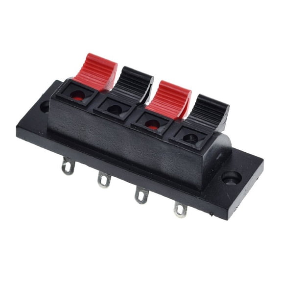 1pcs Audio Cable Clip Push Connector Terminal 2/4 Position Connector Spring Audio Speaker Plug Clip Electrical Equipment