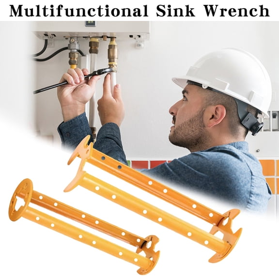 1pcs Basin Wrench, Multifunctional Sink & Faucet Wrench Tool for Tight Spaces, Under Basin Plumbing Wrenches for Kitchen Remodeling Home Improvement, Portable Installation Tool for Homeowners A