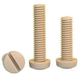 thumbnail image 1 of 1pcs Beige Nylon Slotted Round Head Screws M4x17mm, 1 of 5