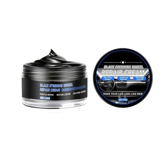 1pcs Black Steering Wheel Repair Paste, Scratches, Steering Wheel Repair Cream