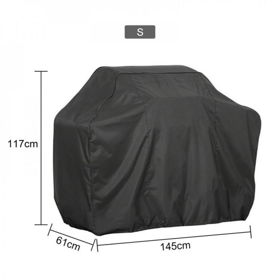 1pcs Black Waterproof Barbecue Cover Dust-proof Rainproof Grill Cover Durable Square Barbecue Protection Cover for Indoor Outdoor Accessories