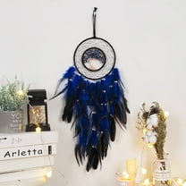 1pcs Blue Feather Dream Catcher Tree of Life Gravel DreamCatcher Hand Woven Home Hanging Decor Birthday Gift Graduation Gift for Friends