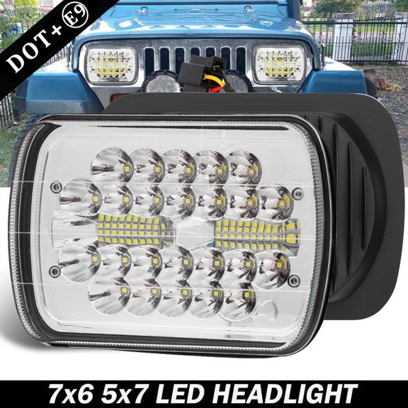 1pcs Brightest 5x7 7x6 Inch LED Headlights Sealed High/Low Beam DOT For Chevy S10 Blazer