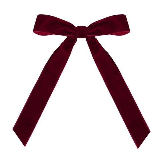 1pcs Burgundy Velvet Ribbon Bows Christmas Tree Decorations,Soft Velvet Ornaments Ribbon Bows for Treat Bags Gift Wrapping Basket Wedding DIY Accessories Birthday Party Decor