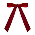 thumbnail image 1 of 1pcs Burgundy Velvet Ribbon Bows Christmas Tree Decorations,Soft Velvet Ornaments Ribbon Bows for Treat Bags Gift Wrapping Basket Wedding DIY Accessories Birthday Party Decor, 1 of 2