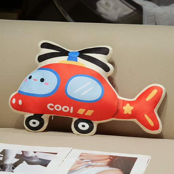 1pcs Car Plush Toy Soft Stuffed Car Plush Pillow Toy CuteTractor Cartoon Throw Pillow Plushie Gifts for Birthday Christmas Party50 * 30cm Red Airplane