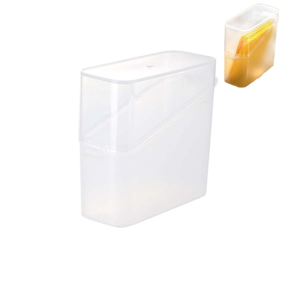 1pcs Cheese Storage Container for Fridge, Compact Stackable Clear Plastic Cheese Slice Keeper Box, Multifunctional Fridge Storage Organizer for Cheese and Butter,Clear