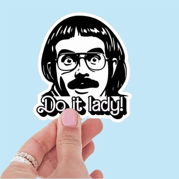 1pcs Chit Do It Lady Sticker, Viral TikTok Quote Sticker, Funny Waterproof Decal, Laptop Sticker, Aesthetic Motivation Sticker, Gift for Friends