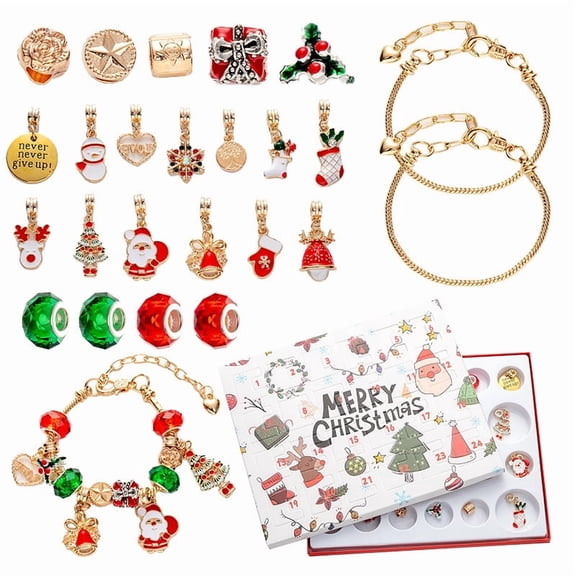 1pcs Christmas Advent Calendar Accessories, 24 Days of Xmas Countdown Calendar Blind Box Surprise, Creative Jewelry Charm Kit, Christmas New Year Birthday Gift for Teens WomenStyle 5