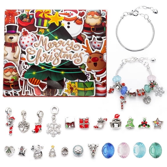 1pcs Christmas Advent Calendar Accessories, 24 Days of Xmas Countdown Calendar Blind Box Surprise, Creative Jewelry Charm Kit, Christmas New Year Birthday Gift for TeensStyle 3