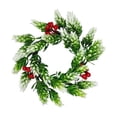 thumbnail image 1 of 1pcs Christmas Candle Rings Wreath Simulated Flower Candle Rings Centerpiece For Home Dining Tables Wedding Decorations Party Decorations, 1 of 6