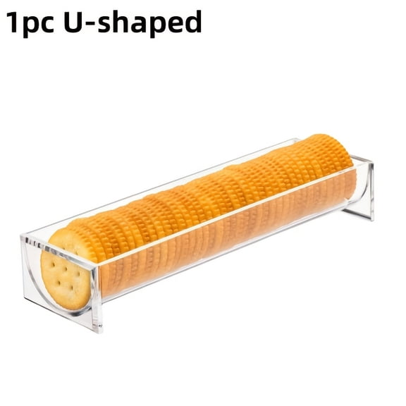 1pcs Clear Cracker Tray for Serving, Rectangular Cracker Holder for Serving Trays, Acrylic Food Display Cracker Serving Stand for Home, Party & Charcuterie Board Platter