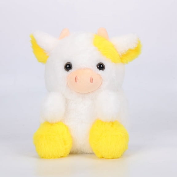 1pcs Cow Plush Toy Stuffed Animal 7.88 Inch Cute Cow Plush Toy,for Sofa Bed Couch Living RoomHome Decor Yellow
