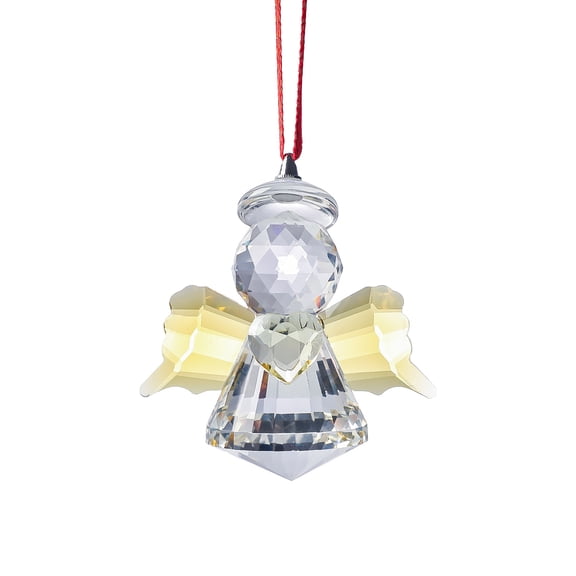 1pcs Crystal Angel of Love Glass Angel Ornaments for Window Decor,for Home/Car Decoration & Porch Decor & Hangings Crystal Glass Ornament, Gift for Mom Women,Yellow