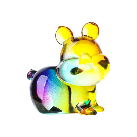 1pcs Crystal Pig Animal Figurine,Collectibles Rainbow Crystal Art Pig Decor Statue,Glass Cute Pig Decoration