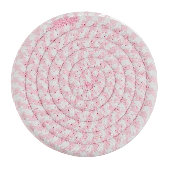 1pcs Cup Mat Cotton Thread Weave Round Drink Hot Pads Mats Set Absorbent Scald-proof Drink Coasters