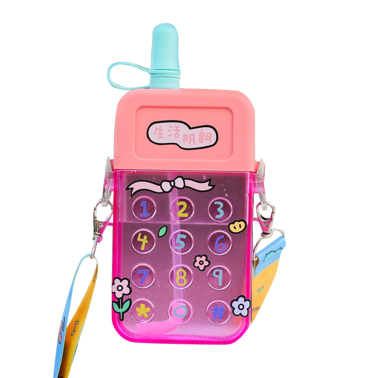 1pcs Cute Camera Water Cup Personality Creative With Straw Diagonally
