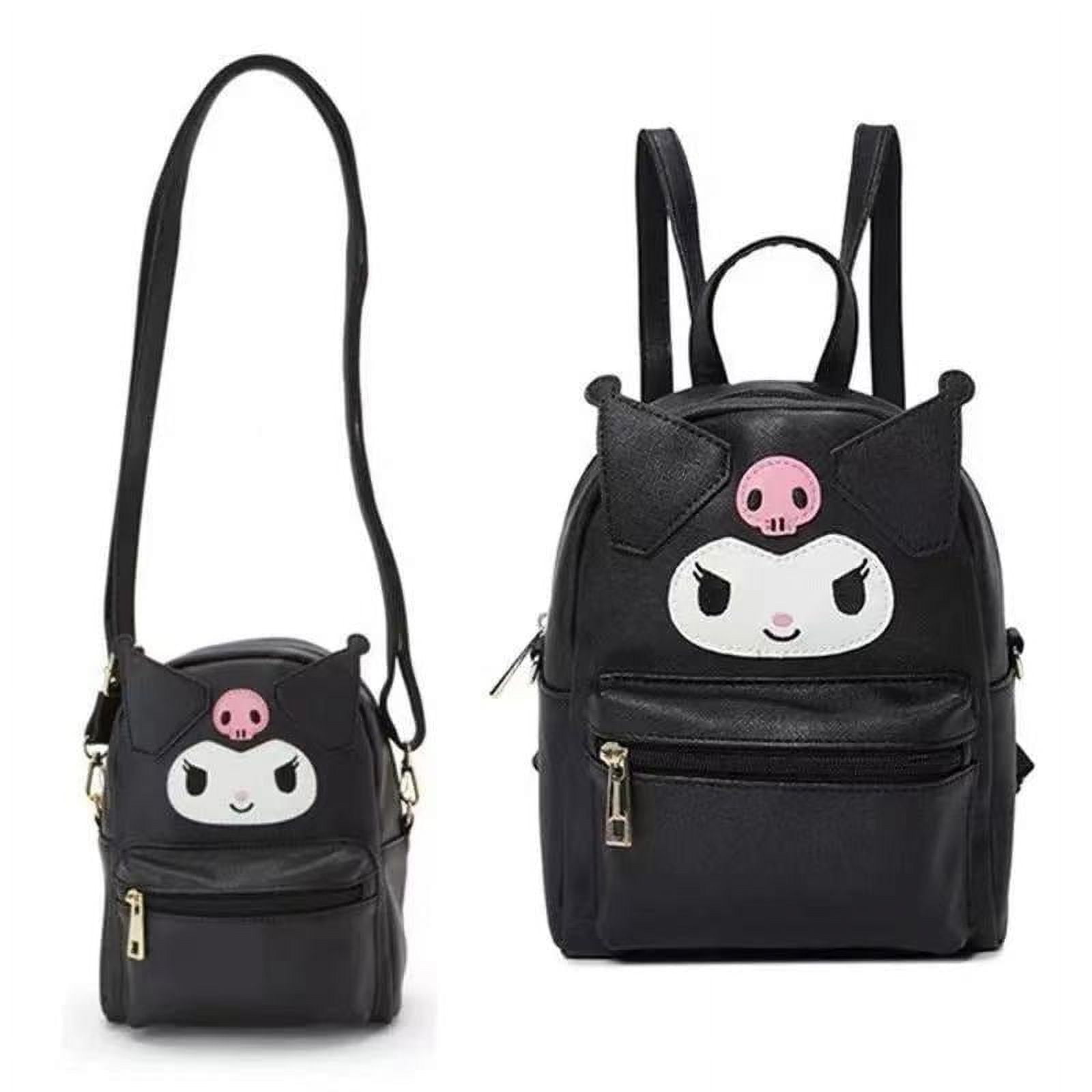BICZNGI 1pcs Cute Cartoon Backpack My Melody Hello Kitty Cinnamoroll Pompompurin School Rucksack Toddler Bag Shoulder Bag PU Handbag