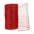 thumbnail image 1 of 1pcs Decorative Mesh, 5.9in x 10 Yard Mesh Ribbon Roll Foil Metallic for Christmas Tree Decoration, Red, 1 of 6