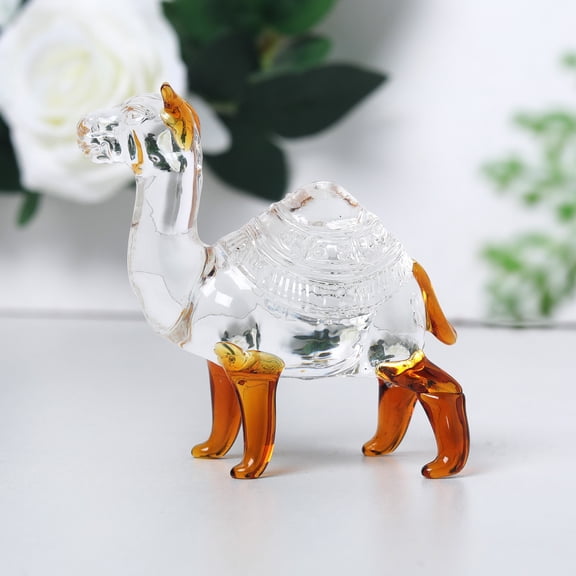 1pcs Desert Camel Decorative Crystal Figurine Collection Animal Paperweight Table Centerpiece