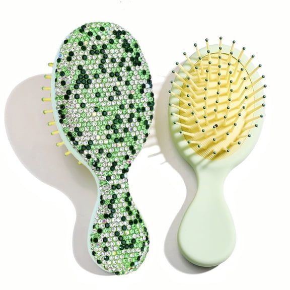 1pcs Diamond Inlaid Air Cushion Massage Comb Mini Detangler Hair Brushes Scalp Massager Anti Static Salon Styling Accessories