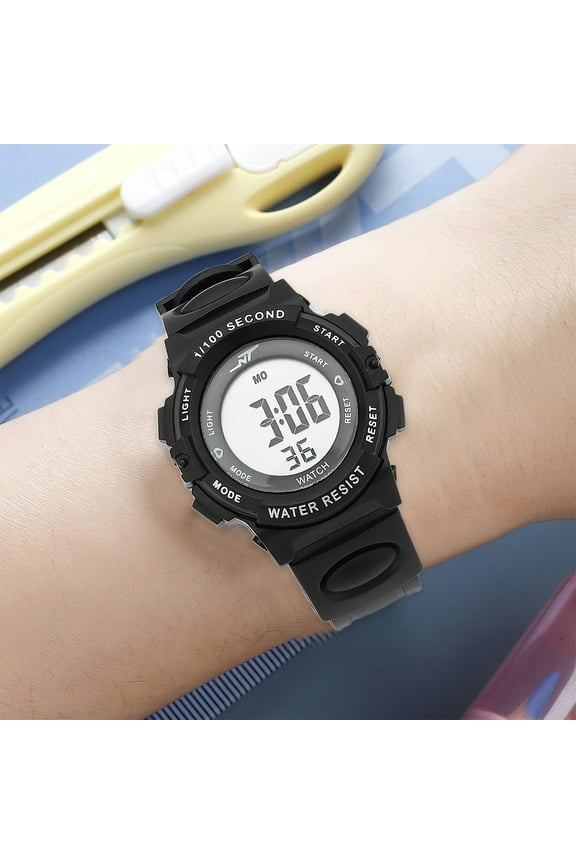 1pcs Digital Sports Watch,Digital Sports Watch,Glass Mirror Waterproof LED Watch,Multifunctional Wristwatch,Suitable for people aged 8 and above