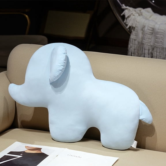 1pcs Elephant Plush Toy Pillow, Decorative Throw Pillows for Bed Couch, 55*40cm Elephant Shaped Pillow Plush Room Decor PillowSofa Bedroom Living Room DecorationBlue