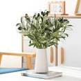 thumbnail image 1 of 1pcs Faux Olive Leaves Stems 11” Tall Artificial Plants Olive Tree Branches for Small Vase Tabletop Greenery Decor for Home Office Wedding Party (Vase Not Included), 1 of 7