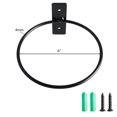 thumbnail image 1 of 1pcs Flower Pot Holder Wall Mounted Plant Holder Ring Iron Flower Planter Hangers Racks for Indoor Balcony Home Garden Yard (6 inches)（Black）, 1 of 6