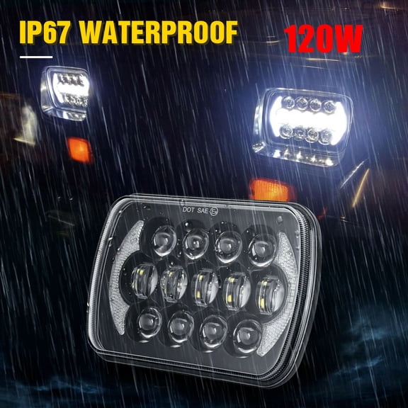 1pcs For Chevy Express 1500 2500 3500 Astro Cargo Van 5x7 7x6 LED Headlight DRL DOT