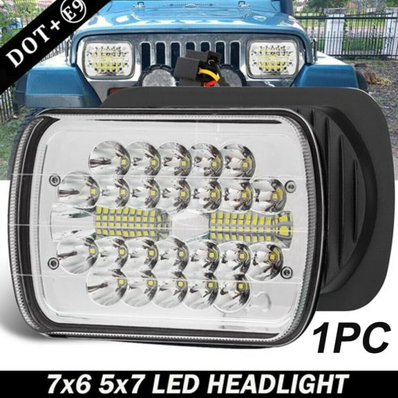 1pcs For Chevy Express 1500 2500 3500 Astro Cargo Van GMC DOT 7x6'' LED Headlight DRL