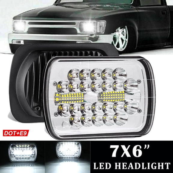 1pcs For Chevy Express Cargo Van 1500 2500 3500 7x6'' 5x7'' LED Headlights High/Low Beam