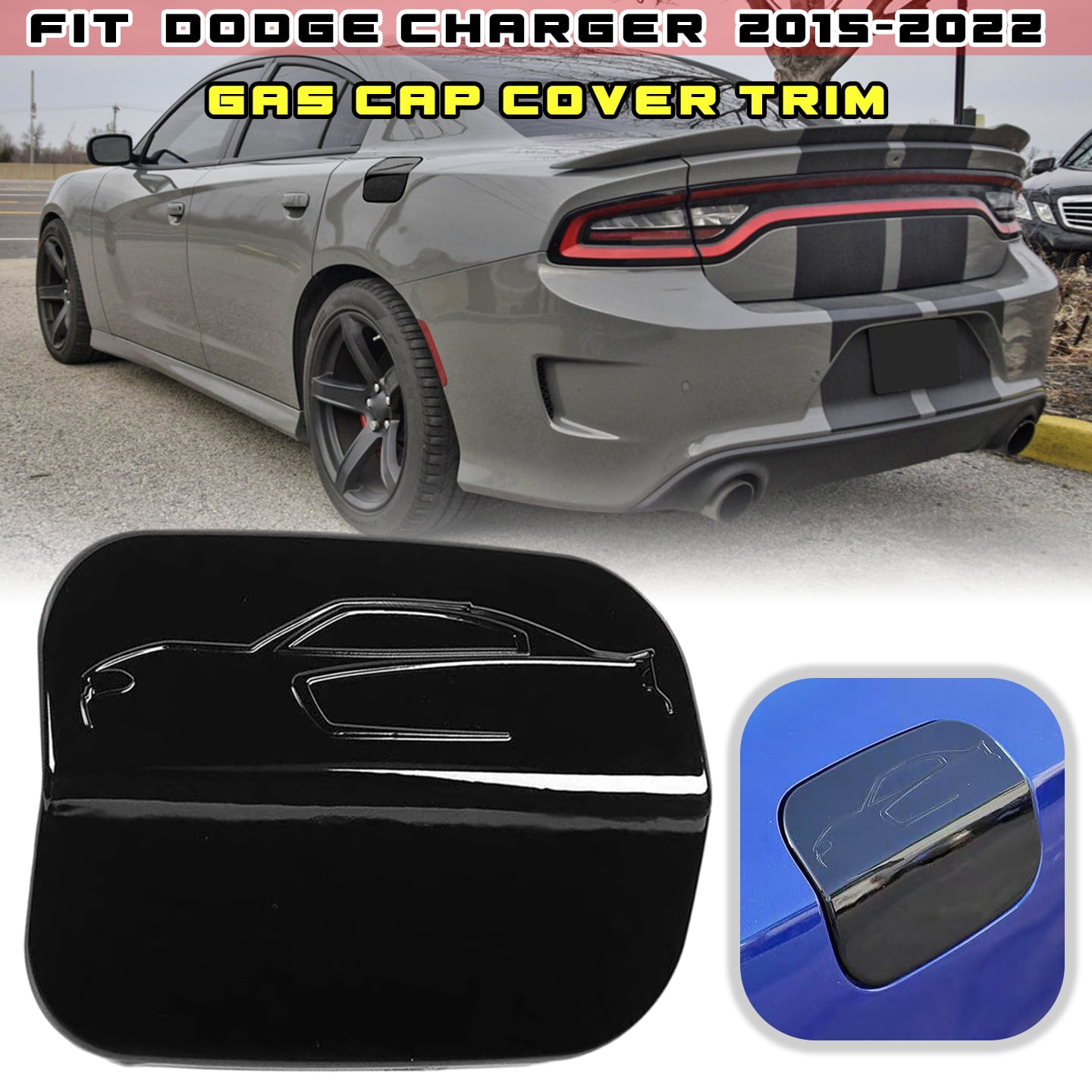 1pcs Fuel Tank Gas Cap Door Cover Trim for Dodge Charger 20152022