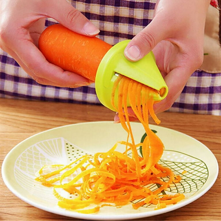 1Pcs Funnel Model Vegetable Spiralizer Shred Device Spiral Slicer Carrot Radish Spiral Funnel Cutter Kitchen Gadgets Tools, Size: 6.5 x 5.5cm
