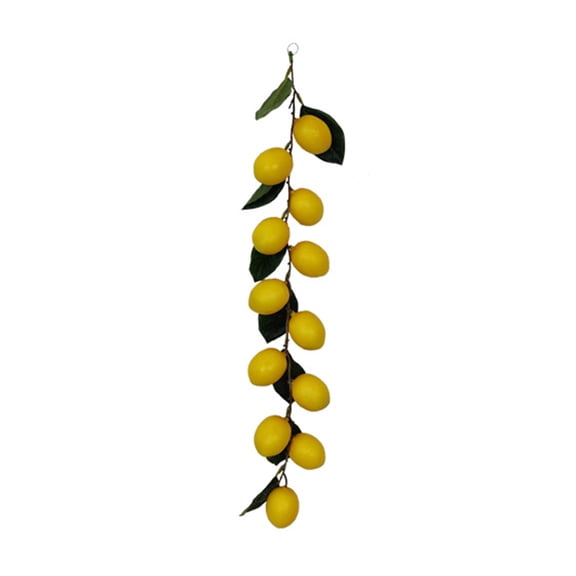 1pcs Garden Decor Garland Lemon String Imitation Plants Airtificial Pendant Artificial Decoration Green Simulation Fruit Rattan