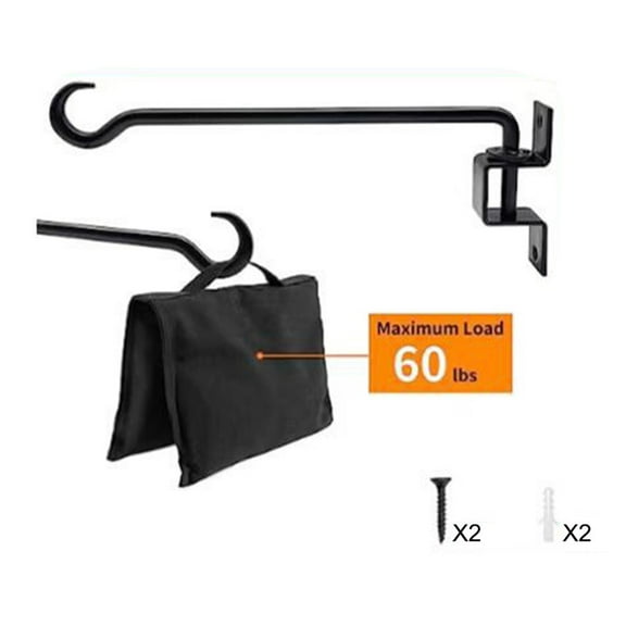 1pcs Garden Hooks For Hanging Baskets Rotating Wall Mounted Lantern Hook Bracket For Solar Lights Flower Baskets Bird Feeders